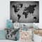 Designart - Ancient Map of The World IX - Vintage Canvas Wall Art Print